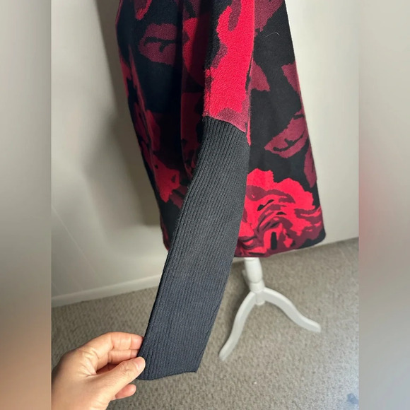 Chico's Roses Jacquard Pullover Sweater L/XL - Picture 6 of 9